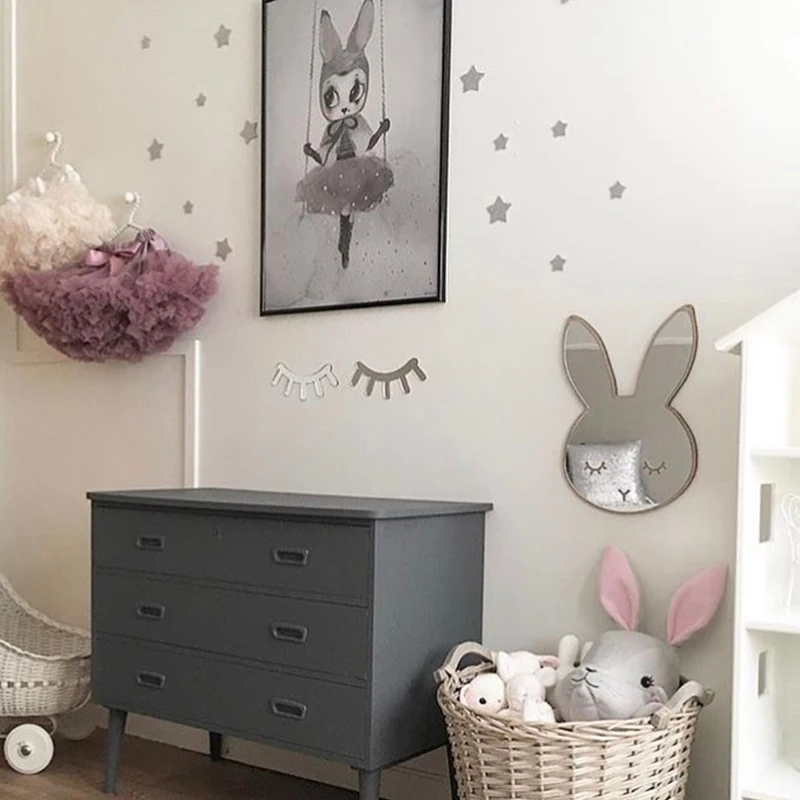 Мультяшное декоративное зеркало для ванной комнаты детская комната кролик