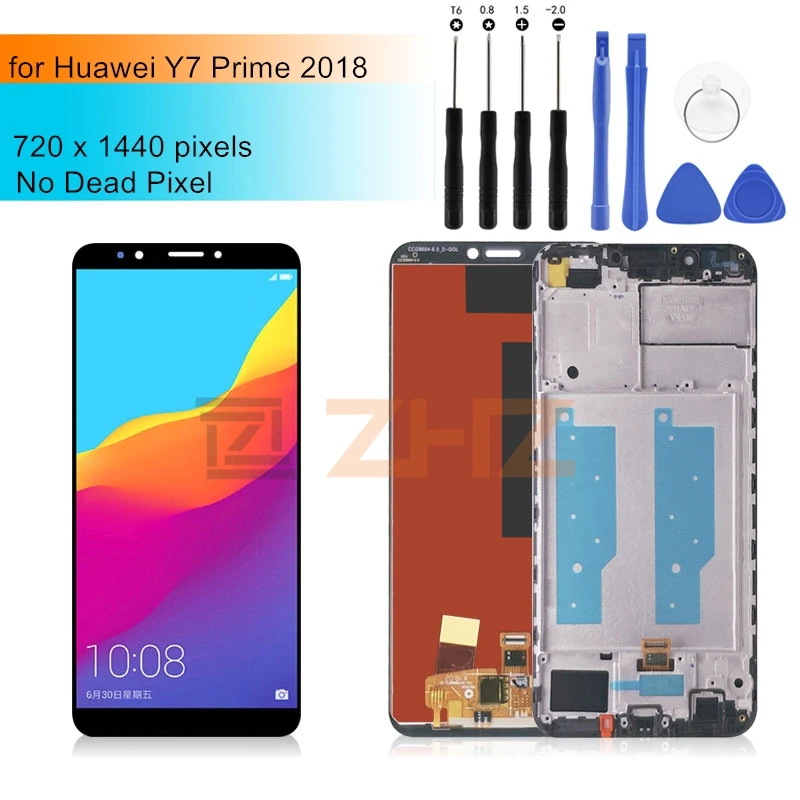 ЖК дисплей с сенсорным экраном и дигитайзером в сборе для HUAWEI Y7 Prime 2018 рамкой LND L22