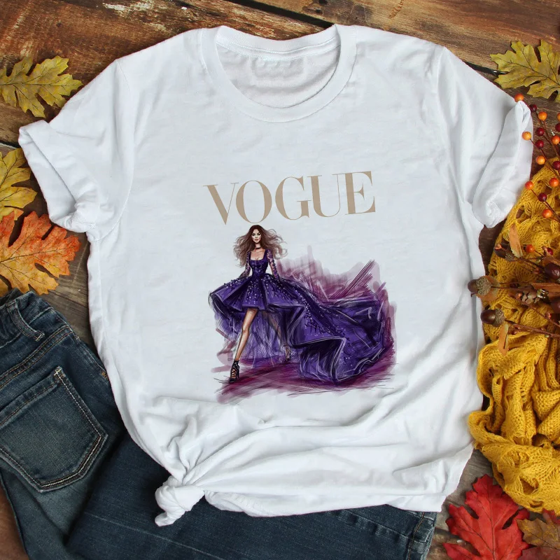 

2020Vogue Princess T Shirt Aesthetic Women Fashion Girls 90s Tshirt Harajuku Ulzzang Print Graphic Summer T-shirt Top Tee Female