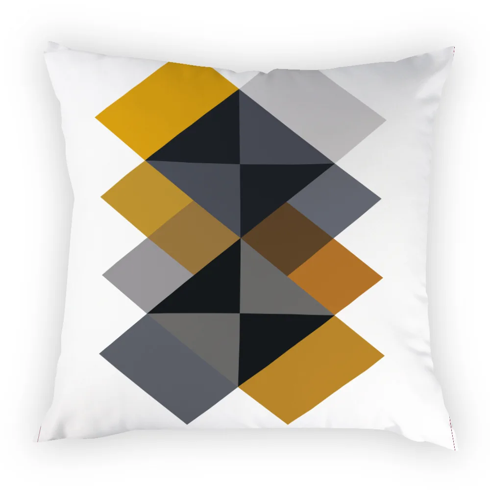 Чехол для подушки с геометрическим рисунком желтые персиковые наволочки подушек