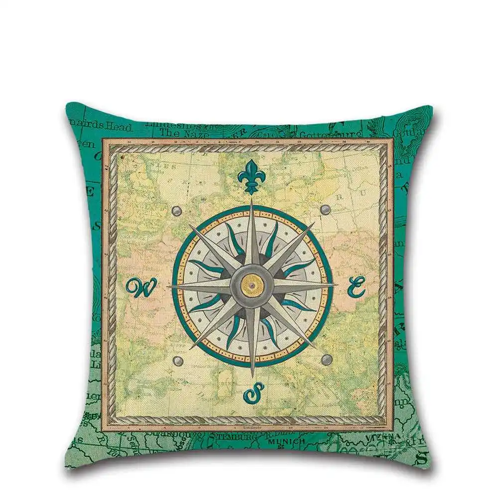 Океана ручная роспись белье гиппокамп морская черепаха узор диванная