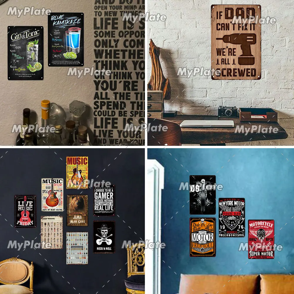 [MyPlate] приветственная пляжная металлическая вывеска жестяная Декор для дома