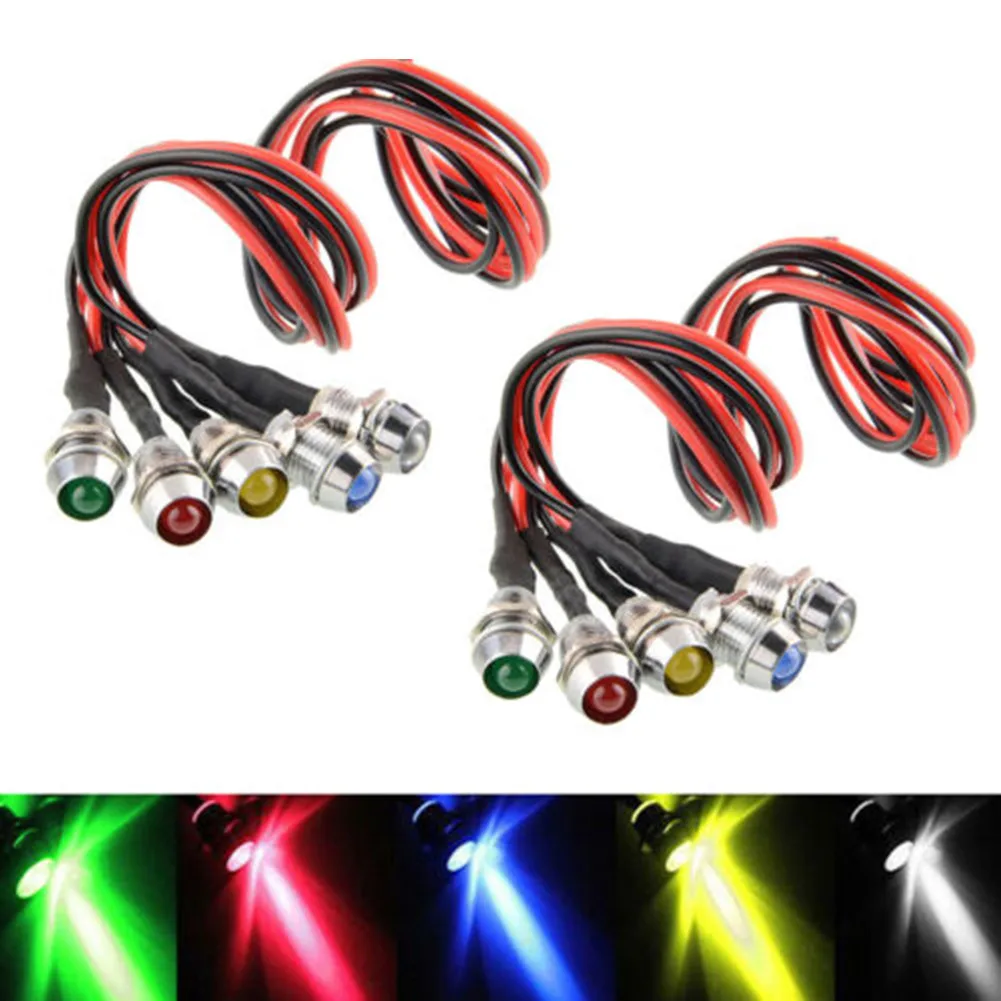 

LED Car Indicator Lights Lamp Panel Warning 10pcs Set Boat High Quality
