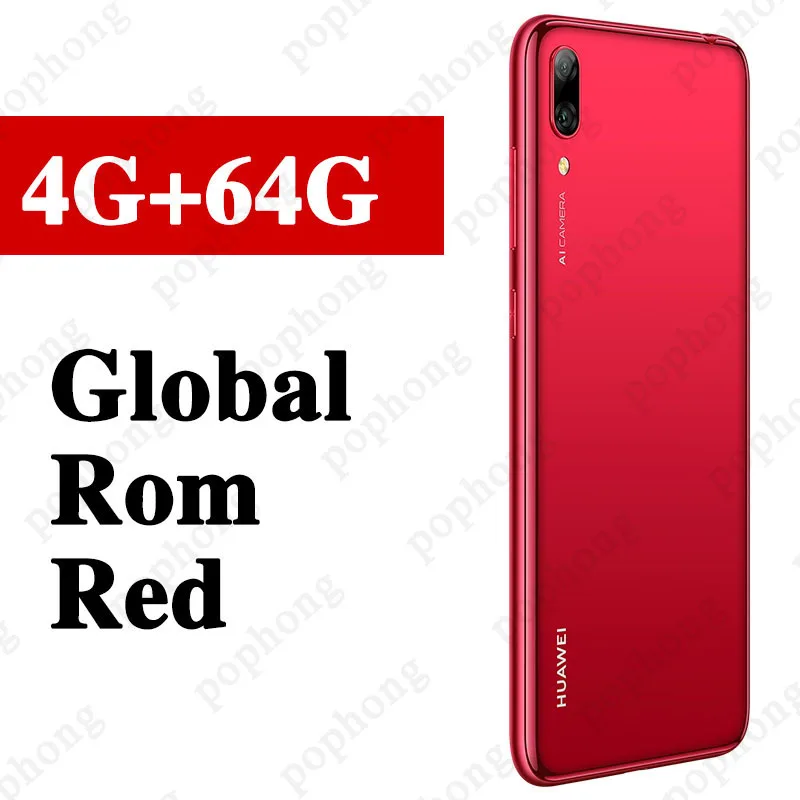 4G 64G Red Мобильный телефон huawei Enjoy 9 с глобальной прошивкой, 6,26 дюймов, Android 8,1, восьмиядерный смартфон huawei Y7 Pro, 4000 мАч, двойная карта, двойная подставка - Цвет: 4G 64G Red