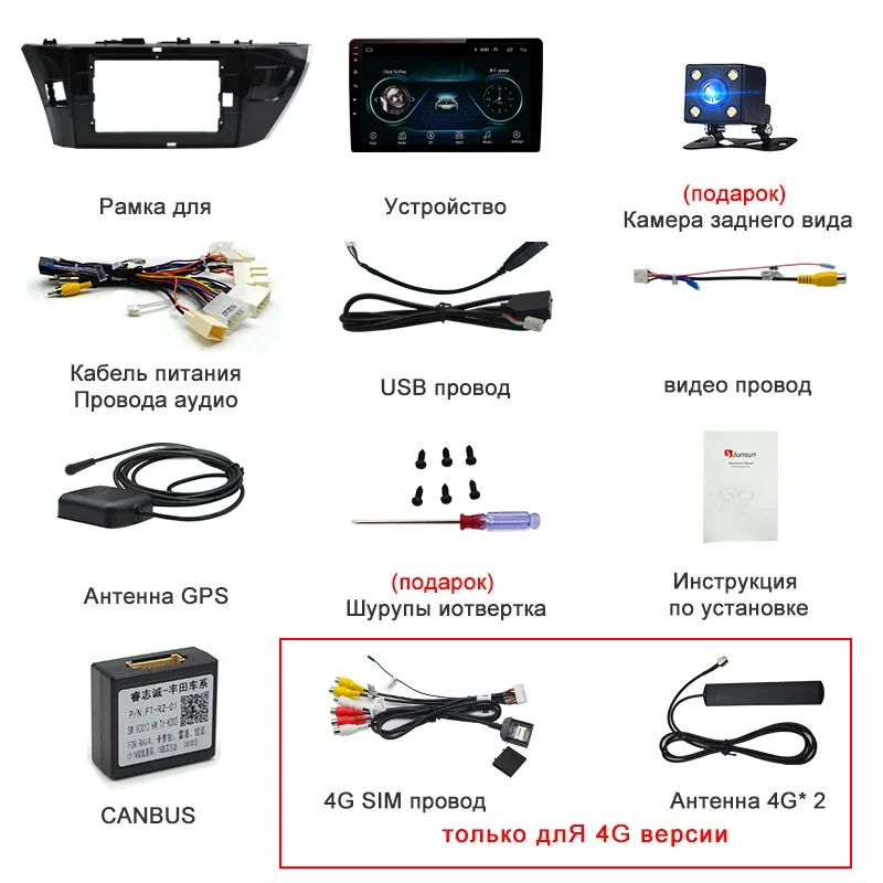 Junsun V1 pro 4G+ 64G CarPlay Android 9,0 DSP для Toyota Corolla автомобильный Радио Мультимедиа Видео плеер gps RDS 2 din dvd