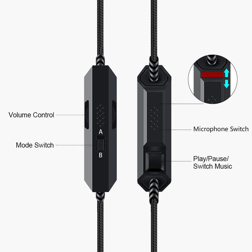 Кабель удлинитель в нейлоновой оплетке с микрофоном и регулировкой