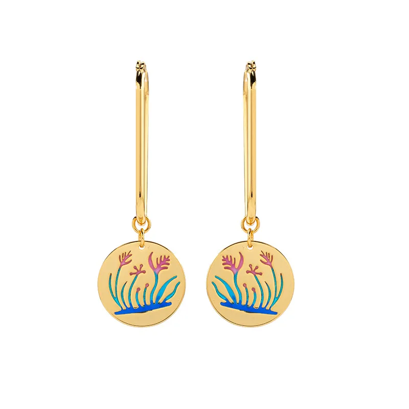 

European and American Style Earrings Enamel Recovery Earrings Simple Temperament Personality Earrings Sen Retro Stud Earrings
