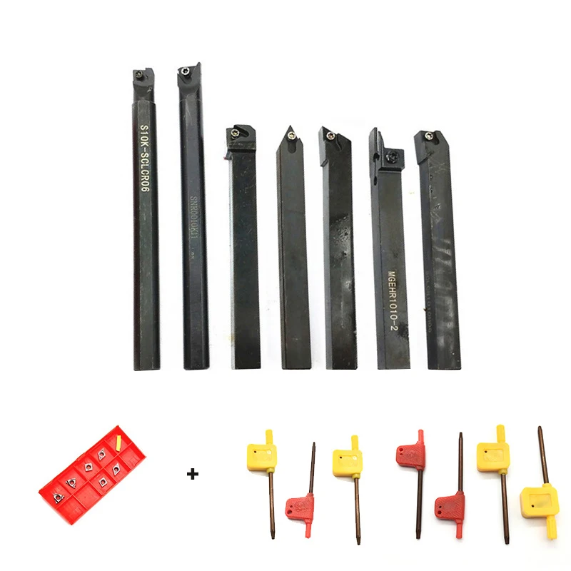 SER1010H11 MGEHR1010-2 SDJCR1010H07 SCLCR1010H06 S10K-SCLCR06 SDNCN1010H07 SNR0010K11 7 полюс+ 7 лезвия 10 мм набор