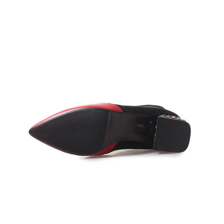 MLJUESE 2020 женские ботильоны из коровьей кожи с острым носком смешанные цвета зимние