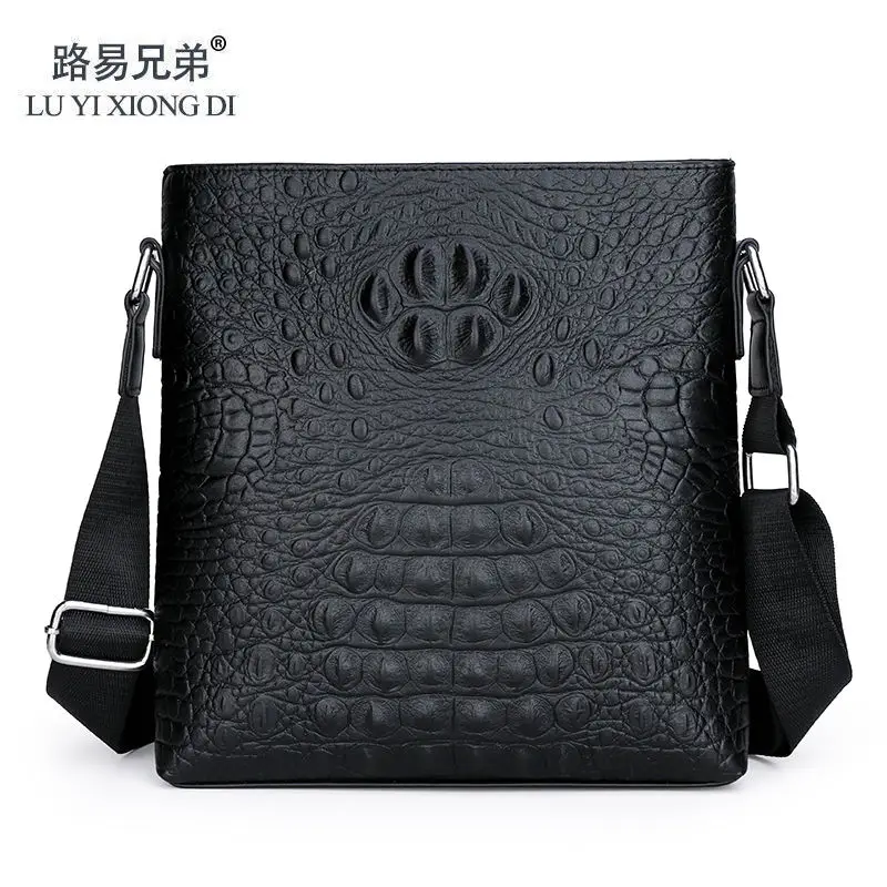 

Leather Texture Men's Shoulder Bag Messenger Bag Tablet Computer Bag Crocodile Pattern Business Bag Backpack Casual Bag