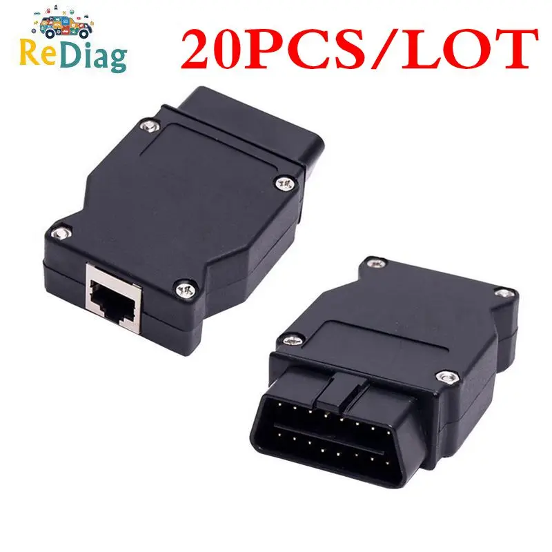 Адаптер OBD2 20 шт./лот для BMW ENET Ethernet 16-контактный разъем автомобильный интерфейс