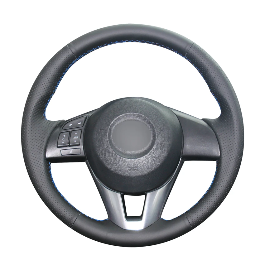 Черный чехол на руль из искусственной кожи для Mazda 3 Axela 6 Atenza 2 CX-3 CX-5 Scion iA Toyota Yaris |