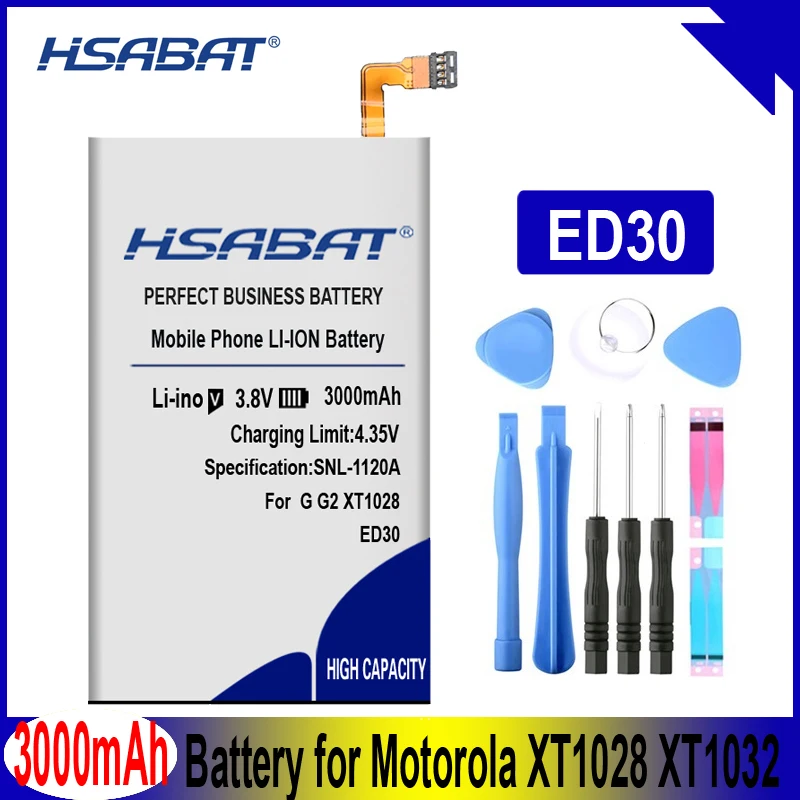 HSABAT 3000 мА/ч, ED30 Батарея для Motorola Moto G G2 XT1008 XT1028 XT1031 XT1032 XT1033 XT1036 XT1042 XT1045 XT1063 XT1064 XT1068