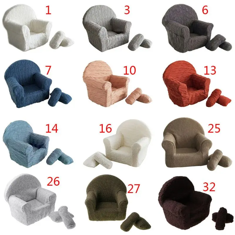 

3 Pcs/set Newborn Baby Posing Mini Sofa Arm Chair Pillows Infants Photography Props Poser Photo Accessories