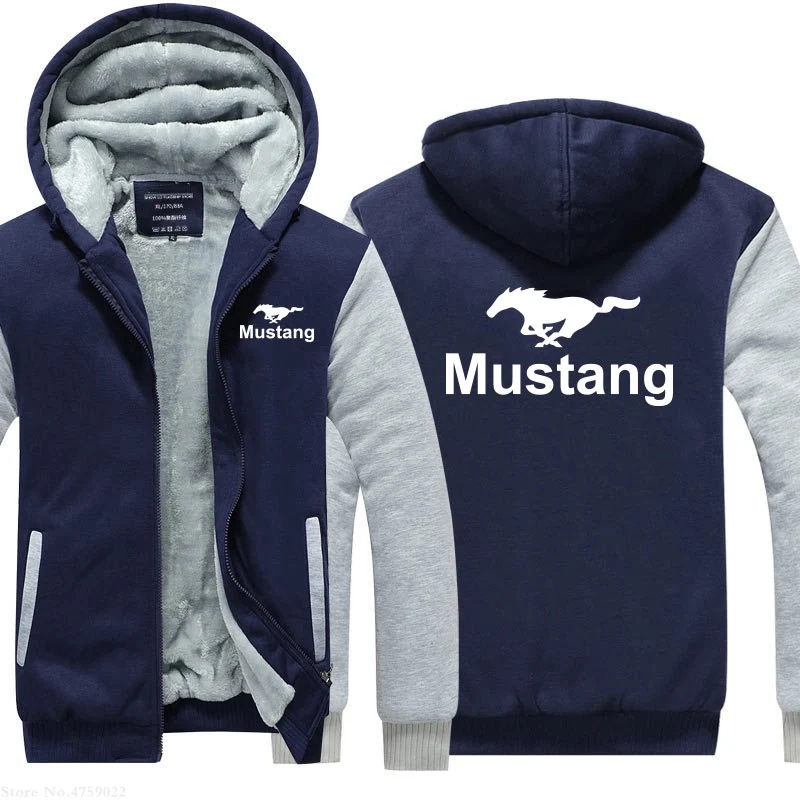 

Men's long sleeve polar Hoodie Mustang winter Sweatshirt warm Jacket Hoodie casual Hoodie