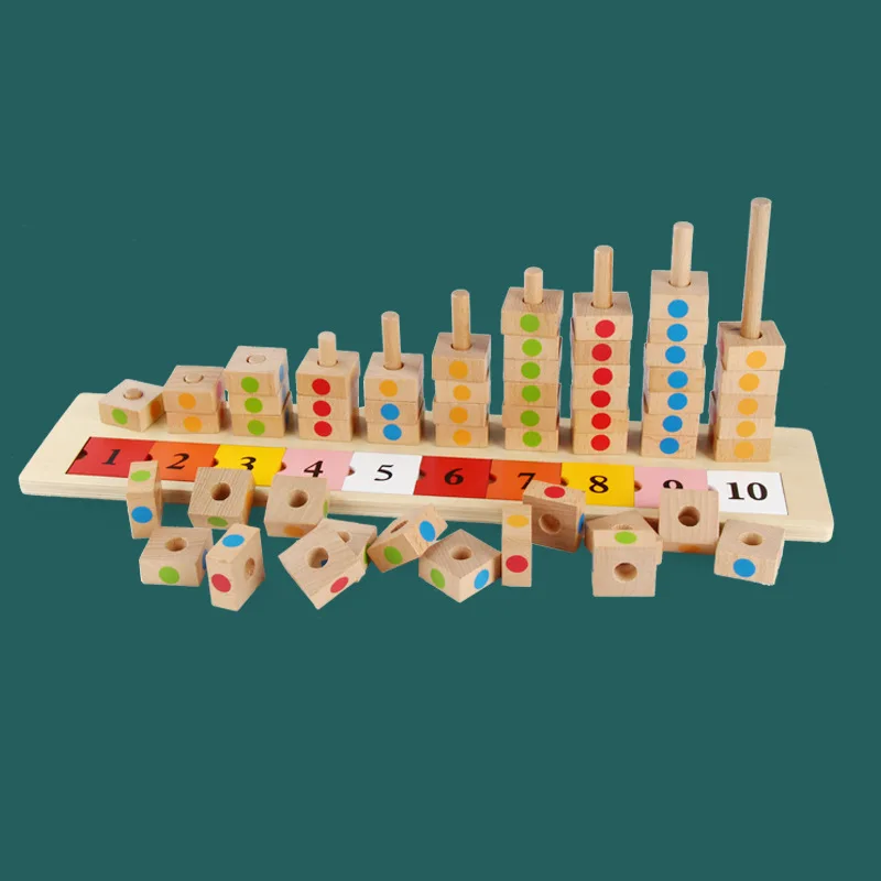 

Kids Wooden Toys Montessori Educational Children Busy Board Math Children's Wooden Counting Geometry Preschool Montessori Toy