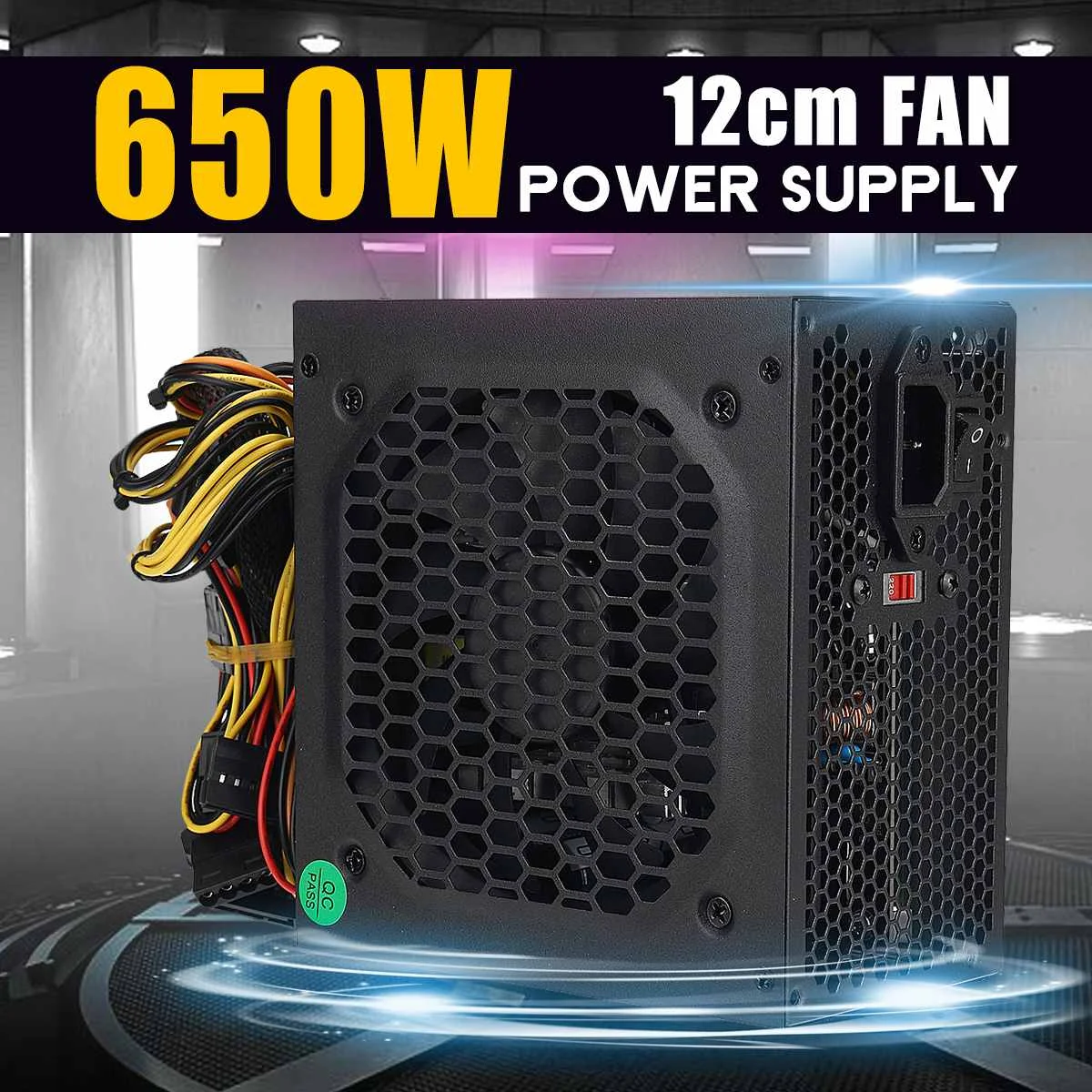 Макс 650 Вт блок питания ATX 12 в игровой ПК 24Pin / PCI /SATA /ATX 700 Walt см вентилятор новый