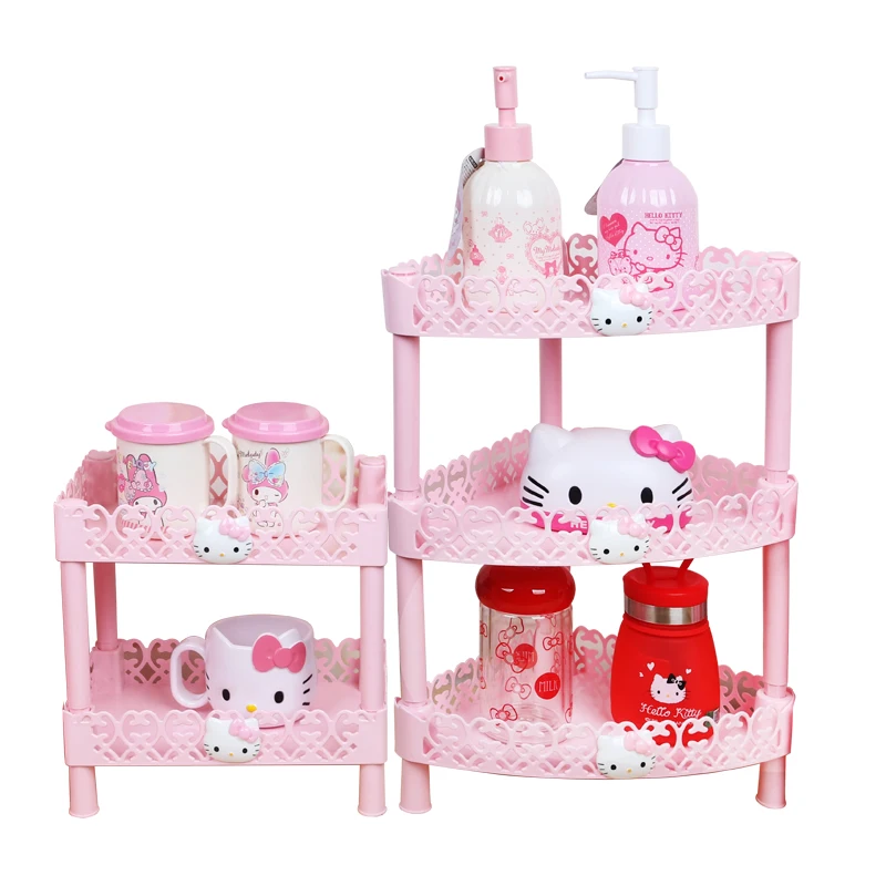 Hello Kitty Decoration Bath Pantry Organizer Cosmetics Kitchen Bathroom Accesories Home Storage Washroom Accessories Holder | Дом и сад