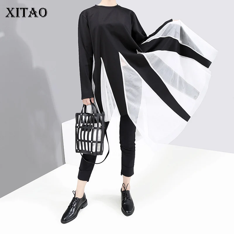 XITAO/платье в японском стиле женское платье из сетчатой ткани с вышивкой