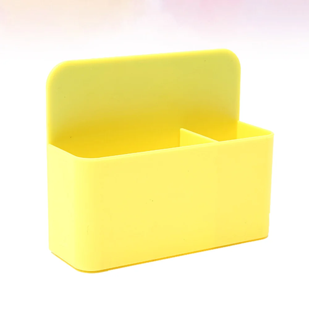 

Creative Pen Holder Practical Pen Storage Box Whiteboard Organizer Box School Stationery for Magnetic Whiteboard (Lemon Yellow)