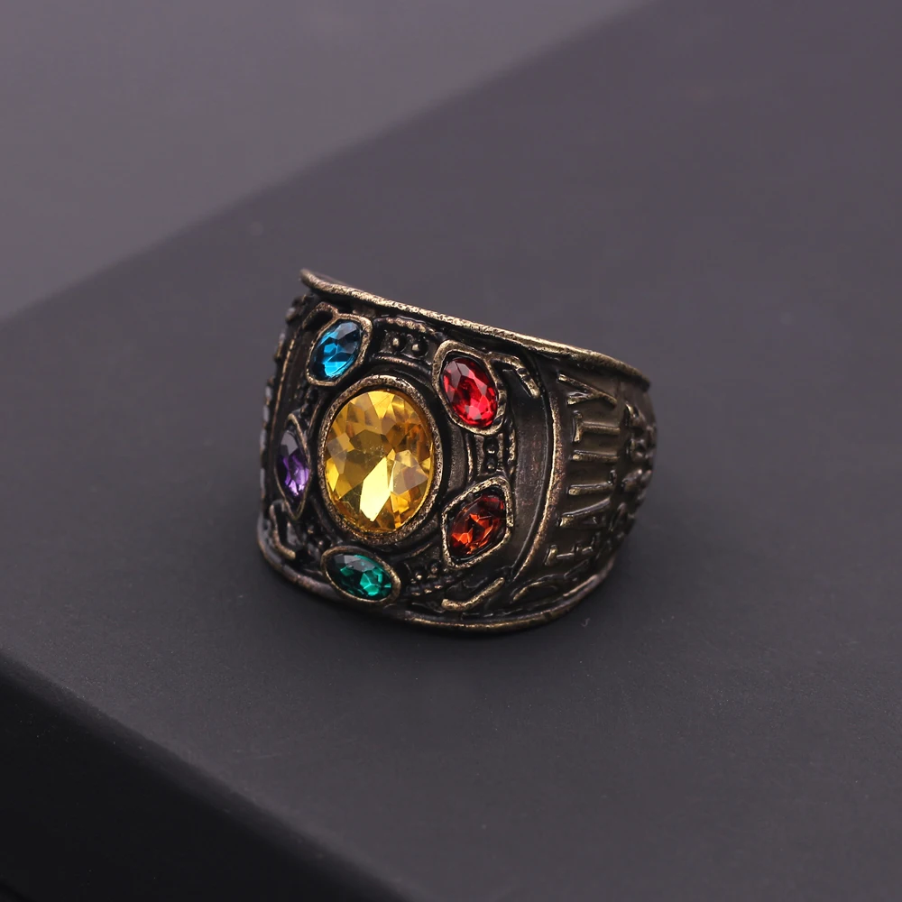 Перчатка бесконечности Marvel Мстители танос 3 цвета винтажные кольца для мужчин и