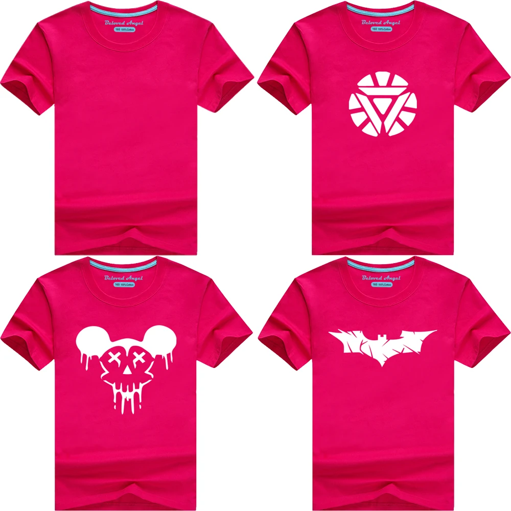 

Футболки для мальчиков, забавная графическая детская одежда в стиле Харадзюку, топы для девочек, летняя детская футболка, светящиеся рубашки с коротким рукавом