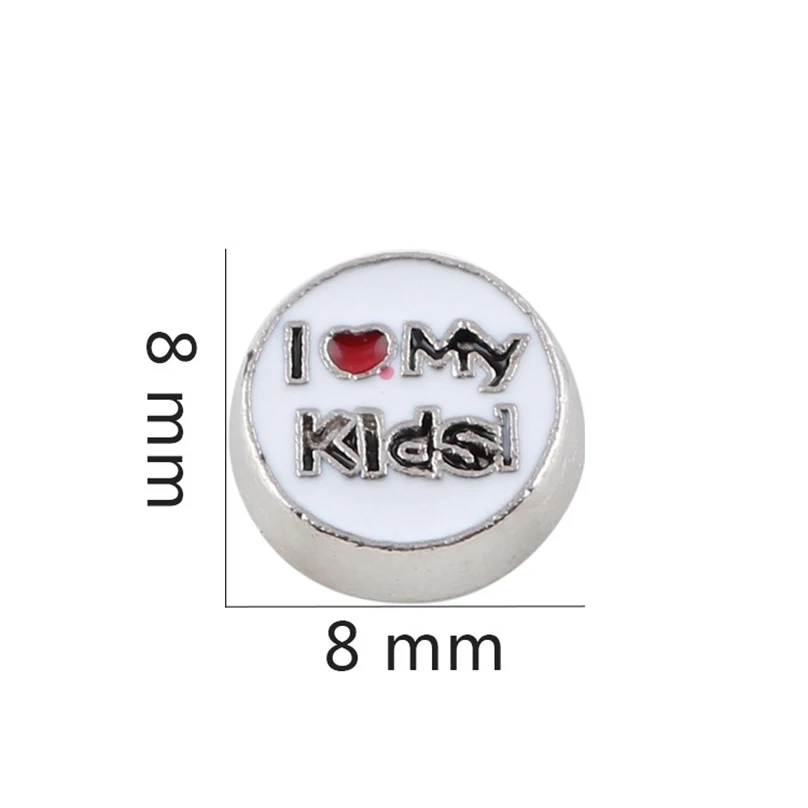 

20 шт./лот «I Love my kids» Плавающие Подвески ручной работы «сделай сам» для стеклянных медальонов