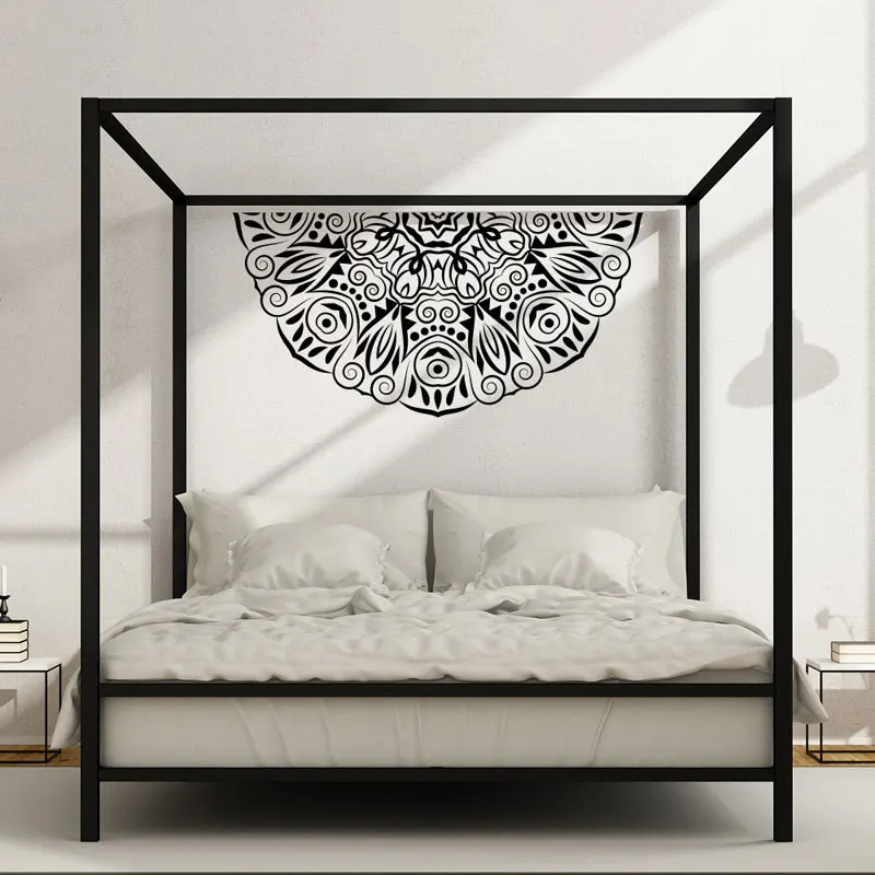 

Half Mandala Wall Decal Headboard Master Bedroom Living Room Home Decor Hippie Style Car Window Vinyl Sticker Wallpaper Art E712