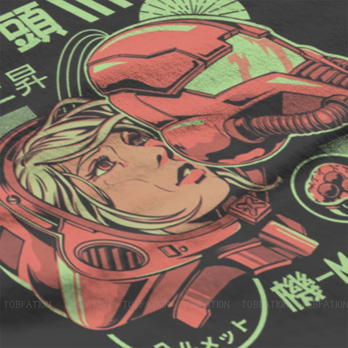 Креативная футболка Metroid Samus Aran Game для мужчин с круглым вырезом внутри шлема