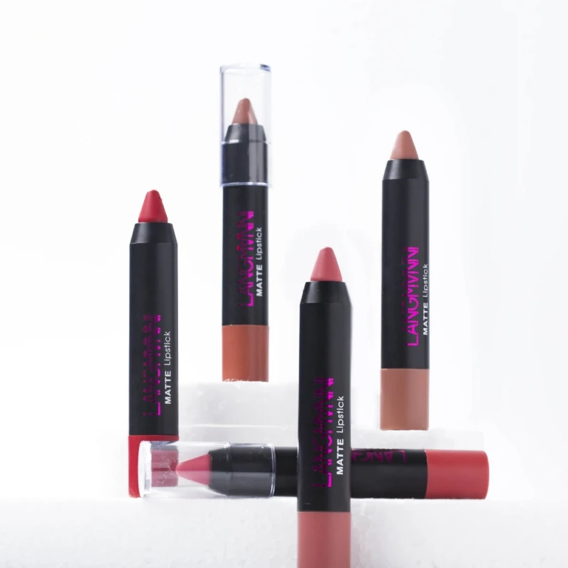 

langmanni 12pcs Sexy Matte Lipstick Waterproof Kits Lips Makeup Nutritious Velvet Lip Stick Tint Nude Makeup Cosmetic