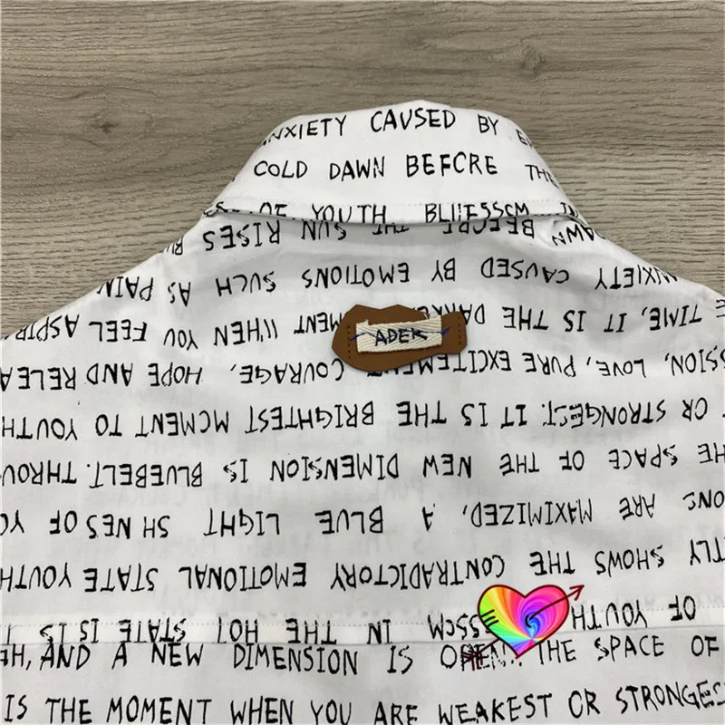 Рубашка с надписью Ader Error для мужчин и женщин блузка длинным рукавом