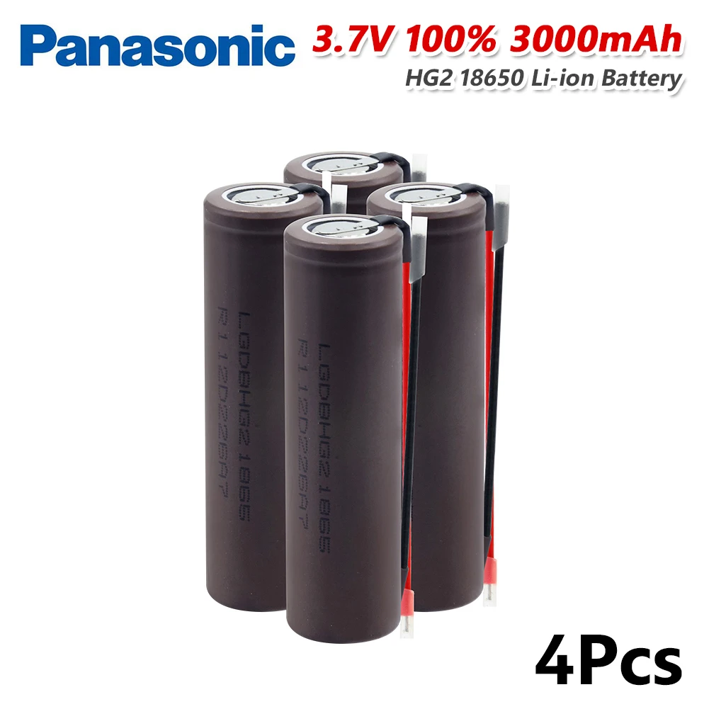 Panasonic 1/2/4/6/8/10x3 7 V 18650 HG2 Батарея литий ионный аккумулятор на Pilas аккумуляторная с