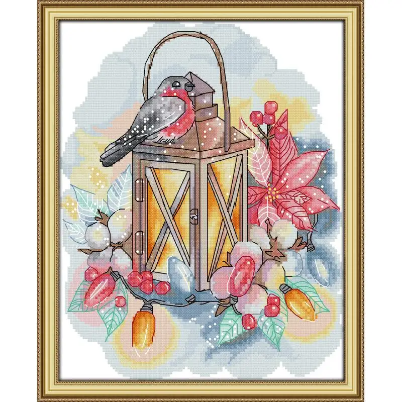 Набор для вышивки крестиком Joy Sunday Bird And Lamp 11CT 14CT набор рукоделия | Дом и сад