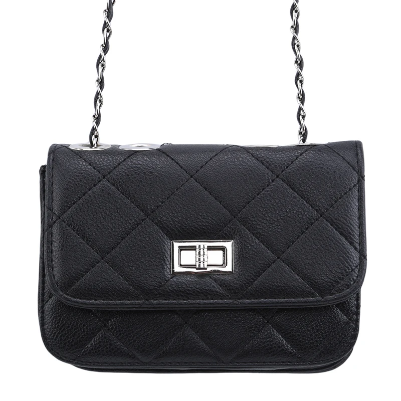 

Women Small Square Bags Ladies Shoulder Bag PU Solid Color Buckle Messenger Bag Small Square Bag Casual Handbags With Chain