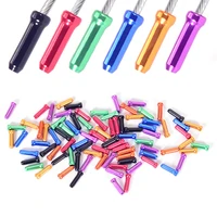 20pcsset bicycle brake cable aluminum alloy tail cap 8 color bicycle brake cable end protective cover bicycle accessories