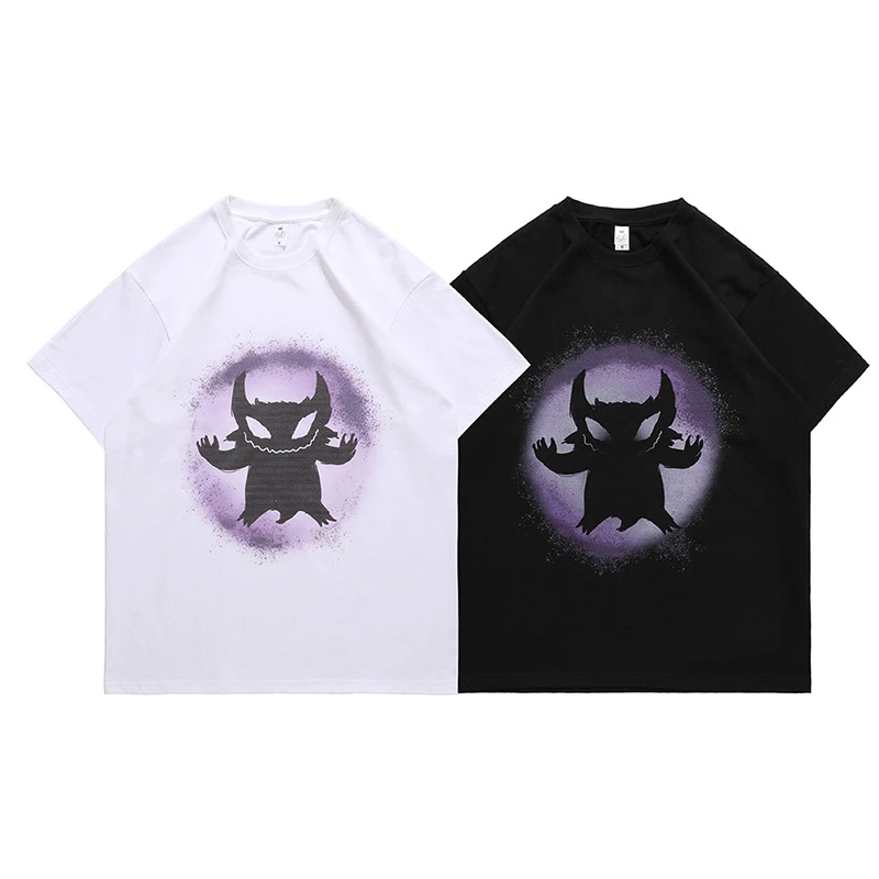 

FOJAGANTO Summer New Fashion T-Shirt Men Hip Hop Printed O-Neck Short Sleeved Oversize Street Harajuku Trendy Loose T-Shirt Male