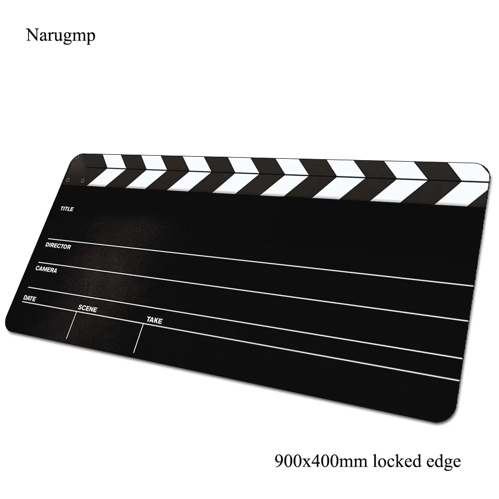 

Movie Clapperboard mouse pad Adorable Computer mat 900x400x3mm gaming mousepad large best padmouse keyboard games pc gamer desk