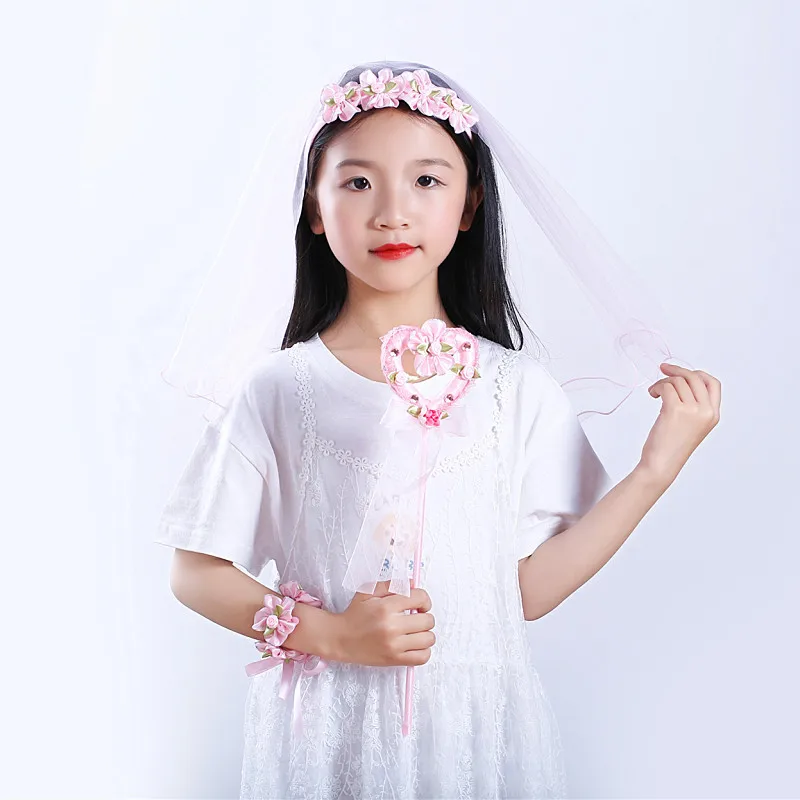 2019 детский венок с вуалью гирлянда Сказочная палочка браслет принцесса