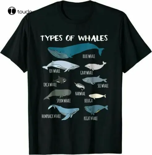 

Types Of Whales Cute Ocean Mammals Guide T-Shirt - Style For Men Women Tee Shirt