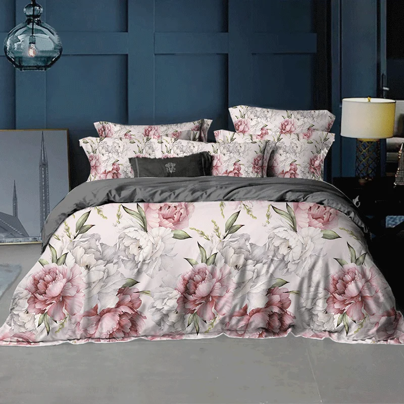 blossom peonies duvet cover 220x240 home textiles 3d bedding sets 23pcs flower printed quilt covers set bedroom comforter cover free global shipping