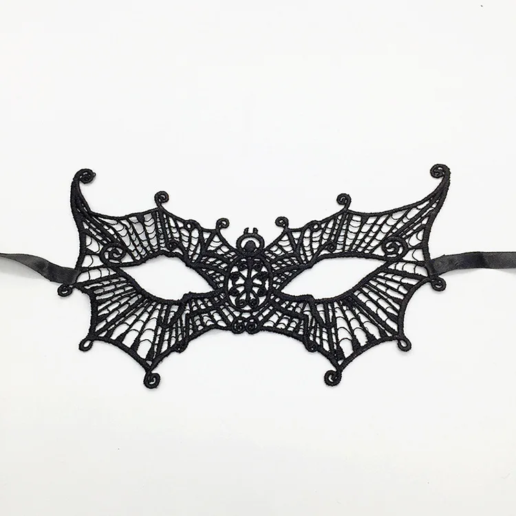 Little spider Сексуальная кружевная Карнавальная маска на Хеллоуин вечерние женские маски для глаз маска для косплея венецианские костюмы карнавальные полумаски для лица - Цвет: Little spider