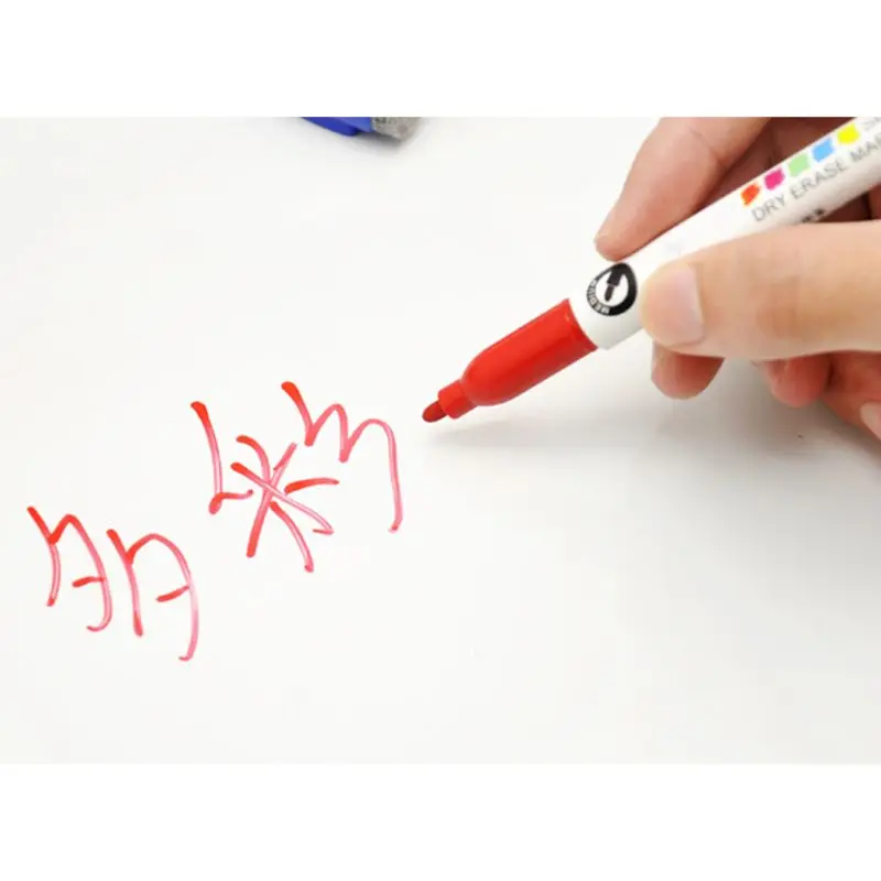 

8 Colors Magnetic Whiteboard Marker Pens with Eraser Erasable Fine Nib Office School Supplies