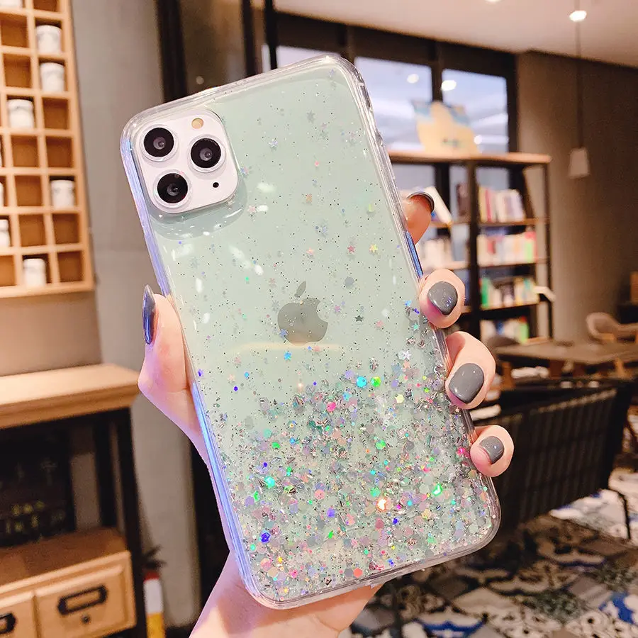 

Case For Huawei P30 P20 P40 Pro Honor 9 10 Mate 20 30 Nova 4 6 7 Ultra Thin Soft Silicone Transparent Glitter Back Cover Fundas