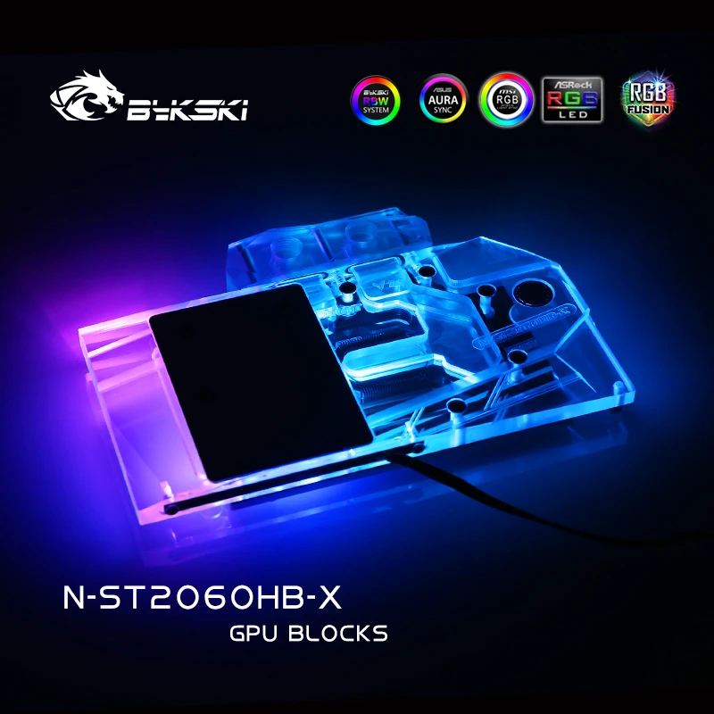 Bykski N-ST2060HB-X Full Cover Graphics Card Water Cooling Block For Zotac RTX2060-6GD6 OC HB/GTX1660Ti-6GD6 HA | Компьютеры и офис