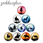 Новая Лошадь для бега любовь лошадь Лось Единорог 10 шт. 12 мм18 мм20 мм25 мм круглая фото стекло кабошон демонстрация плоская задняя сторона