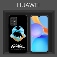 avatar the last airbender anime phone case black color for huawei p40 p30 p20 pro mate 20 lite honor 10 10i 9x 8a 8x cover coque