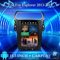 for ford explorer 2013 2018 gps navigation 13 6 inch android system vertical screen car multimedia dvd player tesla carplay