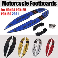 motorcycle front footboard foot plate pegs pedal footrest for honda pcx125 pcx160 2021 pcx 125 160 motorbike steps footboards