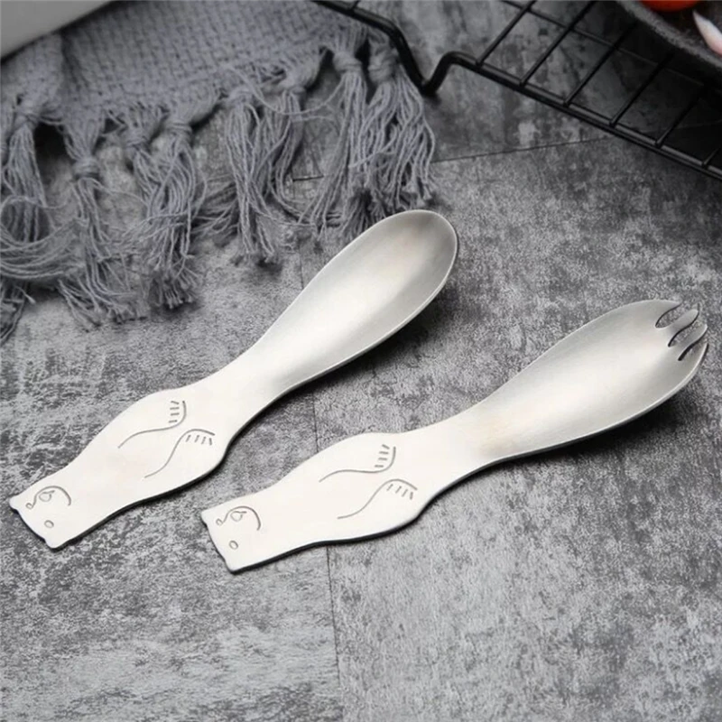 Детские Ложки вилка наборы высокое качество нержавеющая сталь портативный милый