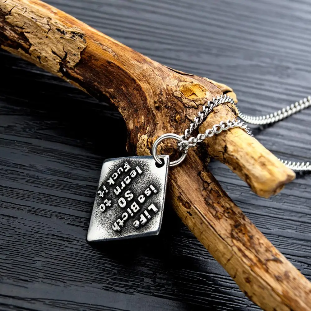 2019 Factory direct European and American fashion retro square personality tide men student pendant | Украшения и аксессуары